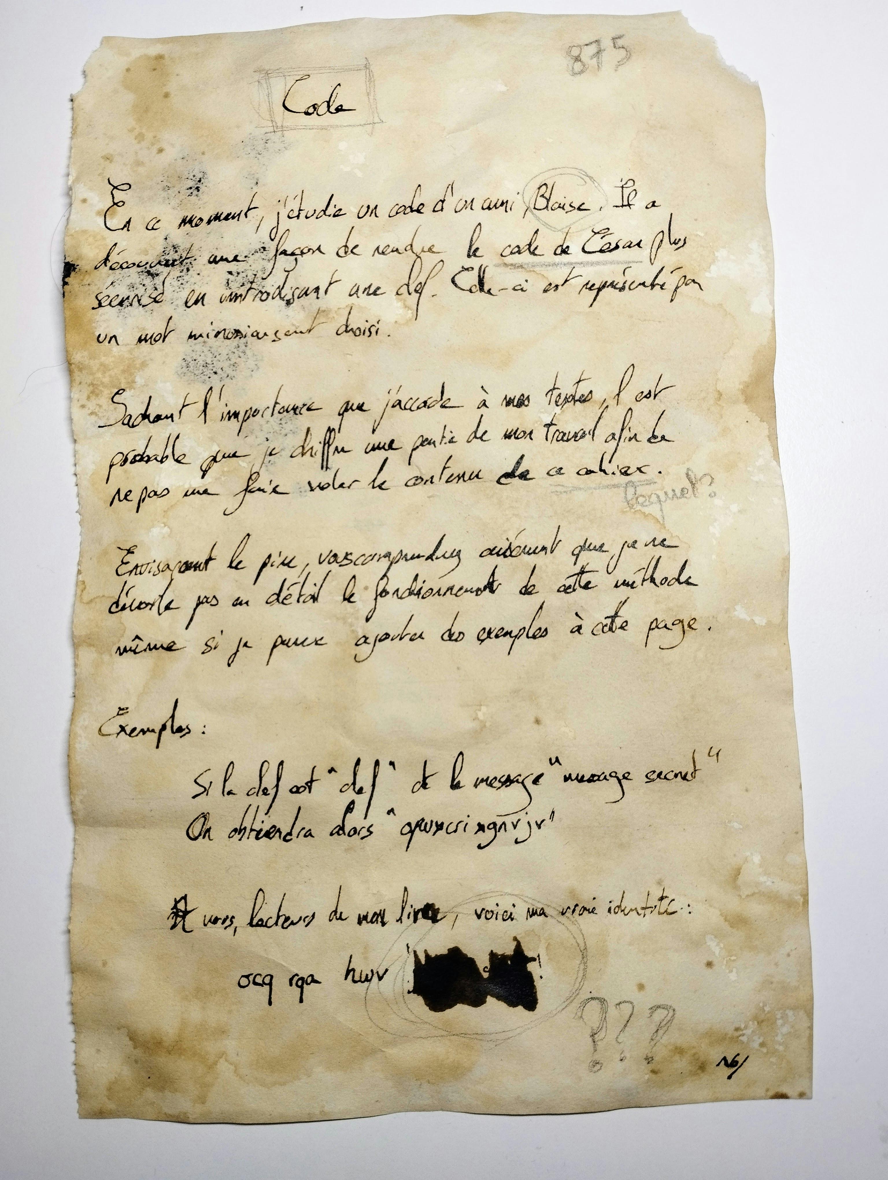 une page abimé